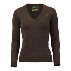 Camilla  -neck Merino Sweater   Brownie