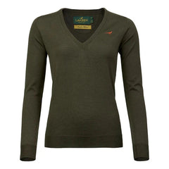Camilla  -neck Merino Sweater   Olive