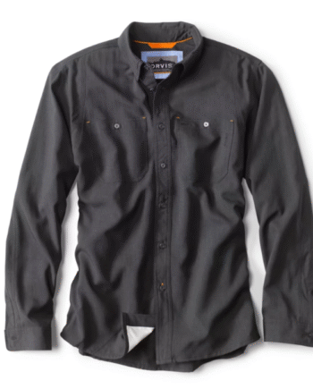 Orvis Tech Chambray Ls Work Skjorte Sort