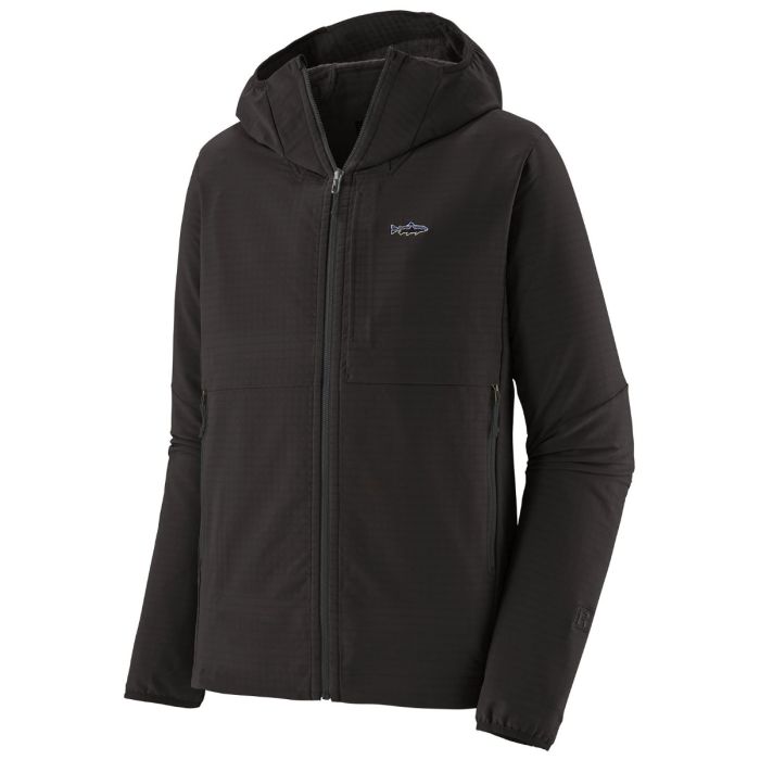 Patagonia     R1 Techface Fitz Roy Trout Hoody Black