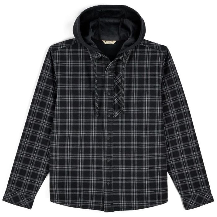 Simms Coldweather Hooded Shacket Wakemup Plaid:black