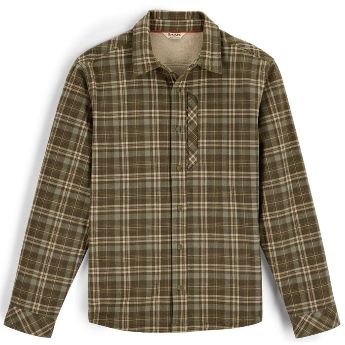 Simms Coldweather Shacket Schooner Plaid:loden